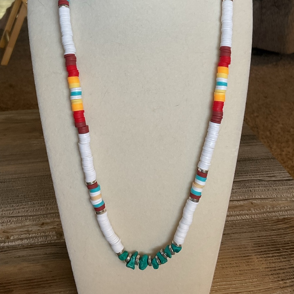 BEADED TURQUOISE NECKLACE WESTERN STYLE